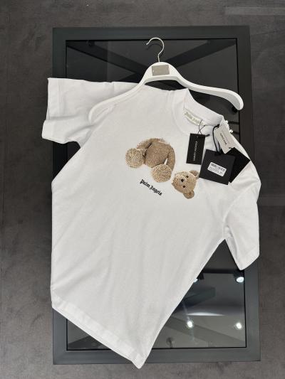 Palm Angels Beyaz Teddy Bear Baskılı Tshirt