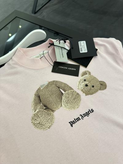 Palm Angels Pudra Teddy Bear Baskılı Tshirt