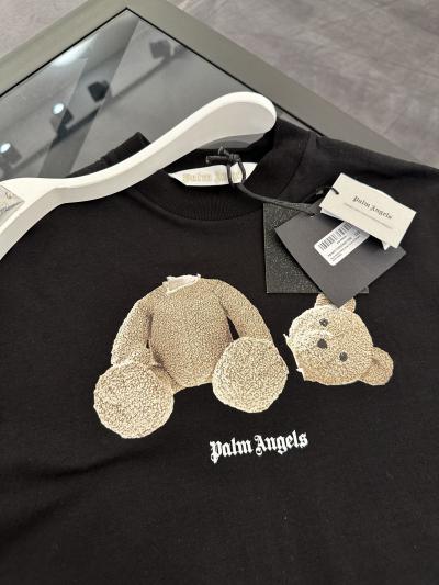 Palm Angels Siyah Teddy Bear Baskılı Tshirt