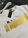 Balmain Gold Varak Detaylı Beyaz Tshirt