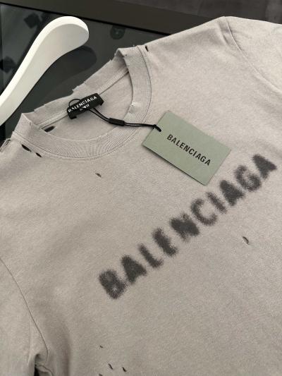 Balenciaga Grey Baskılı Tshirt