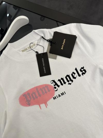 Palm Angels Beyaz Baskılı Tshirt