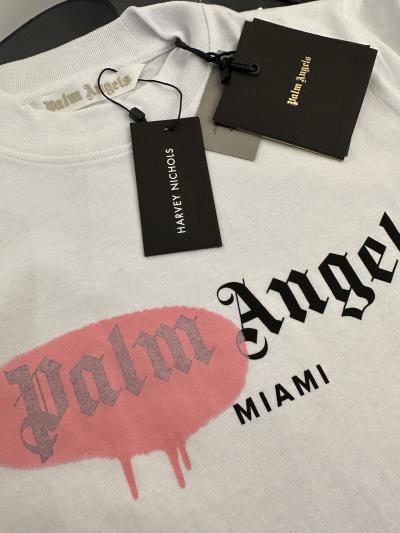 Palm Angels Beyaz Baskılı Tshirt