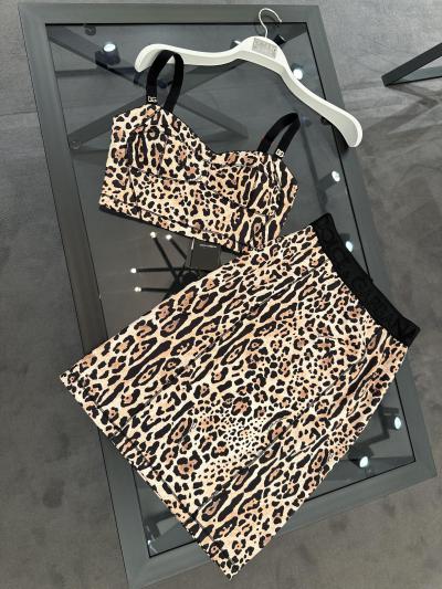 Dolce Gabbana Leopar Desenli İkili Takım