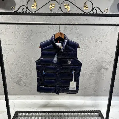 Moncler Lacivert Parlak Yelek