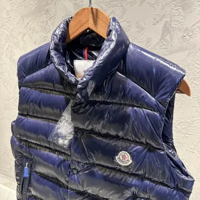 Moncler Lacivert Parlak Yelek