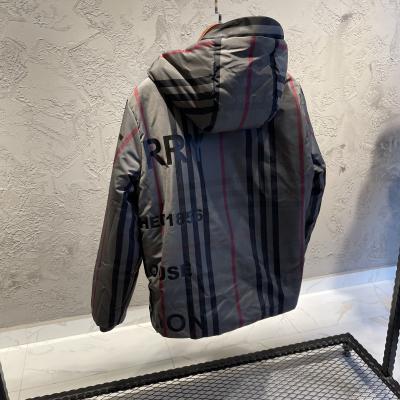 Burberry Grey Çizgi Detaylı Ceket