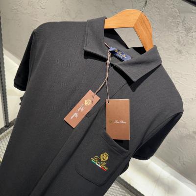 Loro Piana Siyah Polo Yaka Tshirt