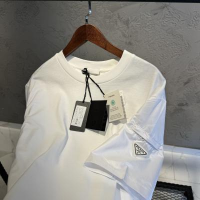 Prada Beyaz Logo Detaylı Beyaz Tshirt