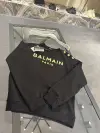 Balmain Gold Düğmeli Siyah Sweatshirt