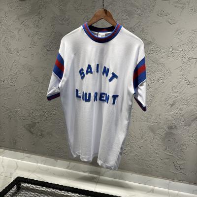 Saint Laurent Mavi Beyaz Tshirt