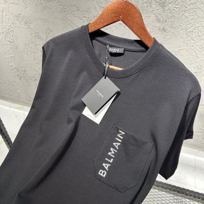 Balmain Siyah Cep Detaylı Tshirt