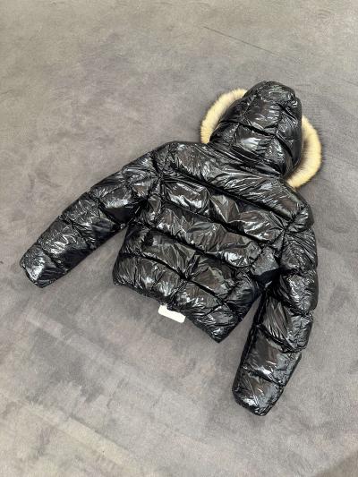 Moncler Kürklü Siyah Şişme Mont