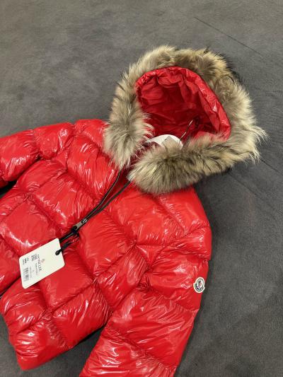 Moncler Kürklü Kırmızı Şişme Mont