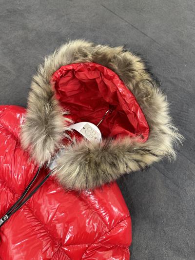 Moncler Kürklü Kırmızı Şişme Mont