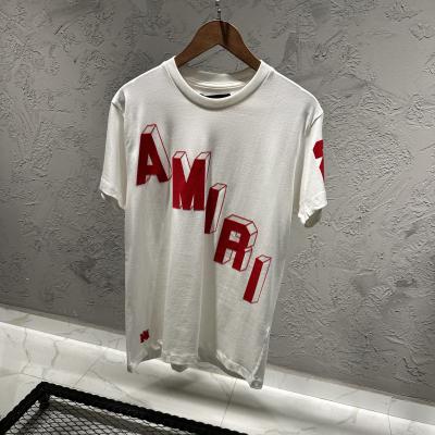 Amiri Beyaz Kırmızı Baskılı Tshirt