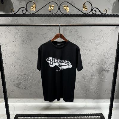 Balmain Baskılı Siyah Tshirt