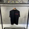 Prada Kırmızı Çizgili Siyah Tshirt