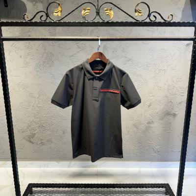 Prada Grey Polo Yaka Tshirt