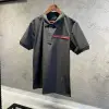 Prada Grey Polo Yaka Tshirt