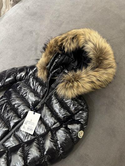 Moncler Kürk Detaylı Siyah Şişme Mont