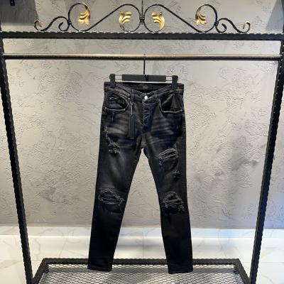 Amiri Siyah Yırtık Jeans