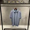 Dior Mavi Desenli Polo Yaka Tshirt