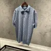 Dior Mavi Desenli Polo Yaka Tshirt