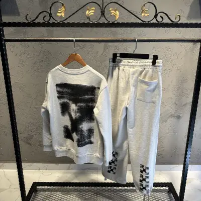 Off White Grey İkili Set