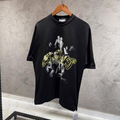 Off White Nakış Baskılı Siyah Tshirt