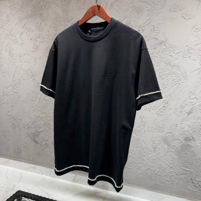 Louis Vuitton İnci Detaylı Siyah Tshirt