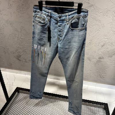 Amiri Baskılı Mavi Jeans