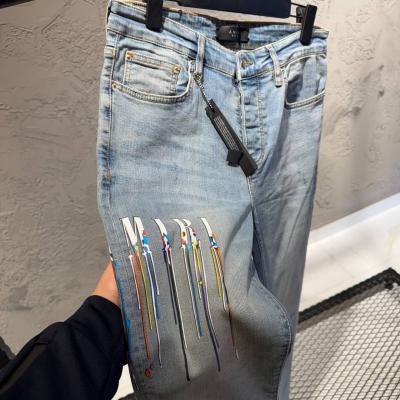 Amiri Baskılı Mavi Jeans