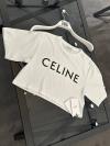 Celine Baskılı Beyaz Crop