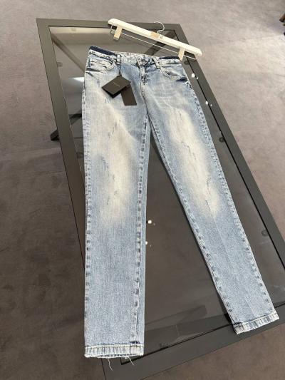 Prada Logo Detaylı Mavi Jean