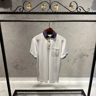 Gucci Yakalı Beyaz Tshirt