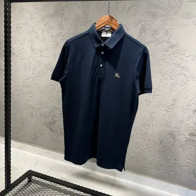 Burberry Lacivert Yakalı Tshirt