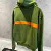 Heron Yeşil Şerit Detaylı Hoodie