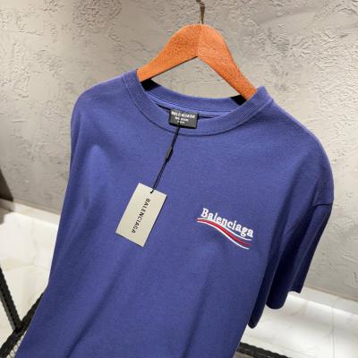 Balenciaga Baskılı Mavi Tshirt