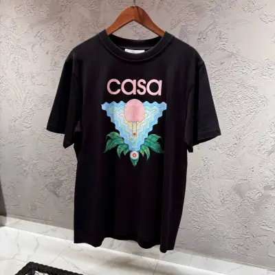 CasaBlanca Siyah Baskılı Tshirt