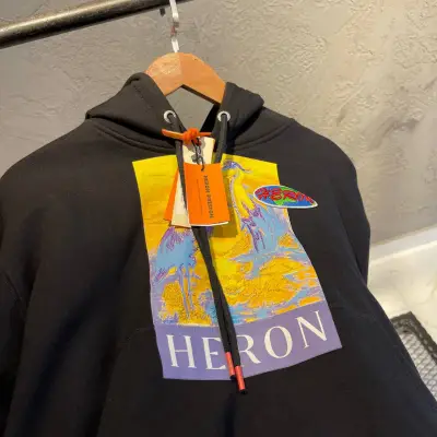 Heron Preston Siyah Baskılı Hoodie