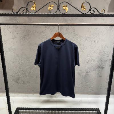 Prada Logo Detaylı Lacivert Tshirt