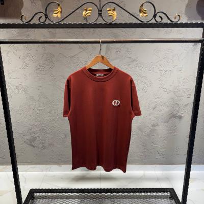 Dior Logo Detaylı Kiremit Renk Tshirt