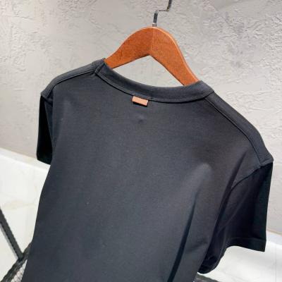 Zegna Logo Detaylı Siyah Tshirt