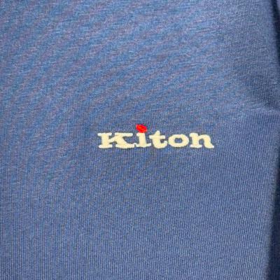 Kiton Logo Detay Mavi Tshirt