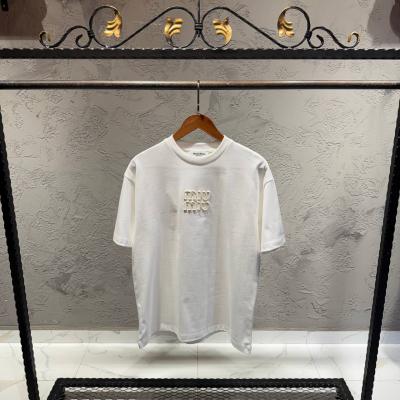 MiuMiu Logo Detaylı Beyaz Tshirt