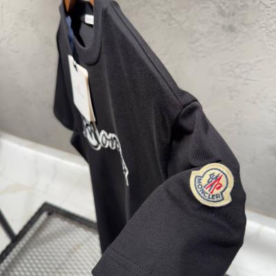 Moncler Logo Detaylı Siyah Tshirt