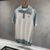 CasaBlanca Peluş Mavi Yakalı Tshirt