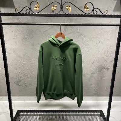 Prada Nakış Detaylı Yeşil Hoodie