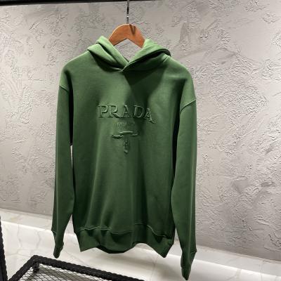 Prada Nakış Detaylı Yeşil Hoodie